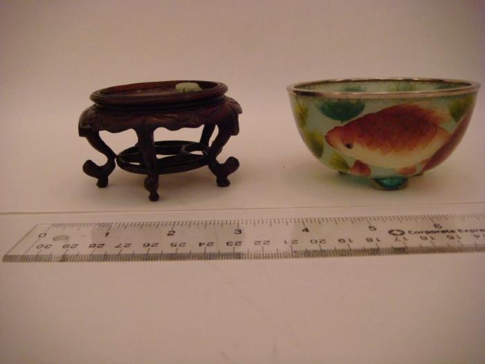 [Koi Glass Bowl with Stand]