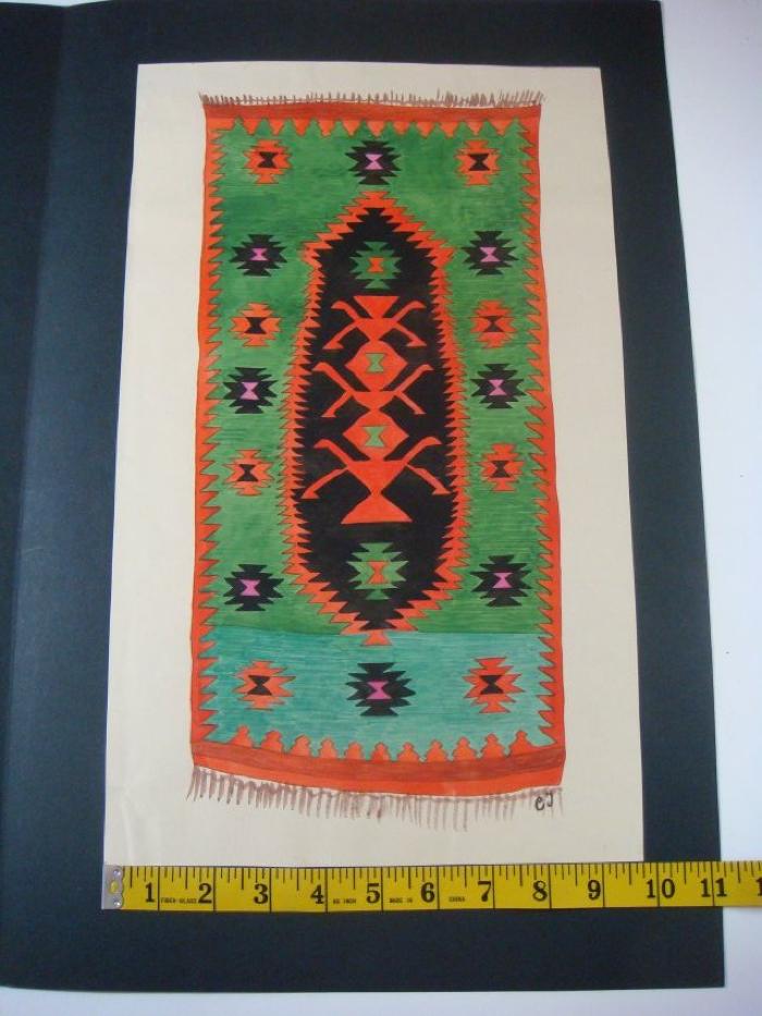 [Bulgarian Rug, green and red]