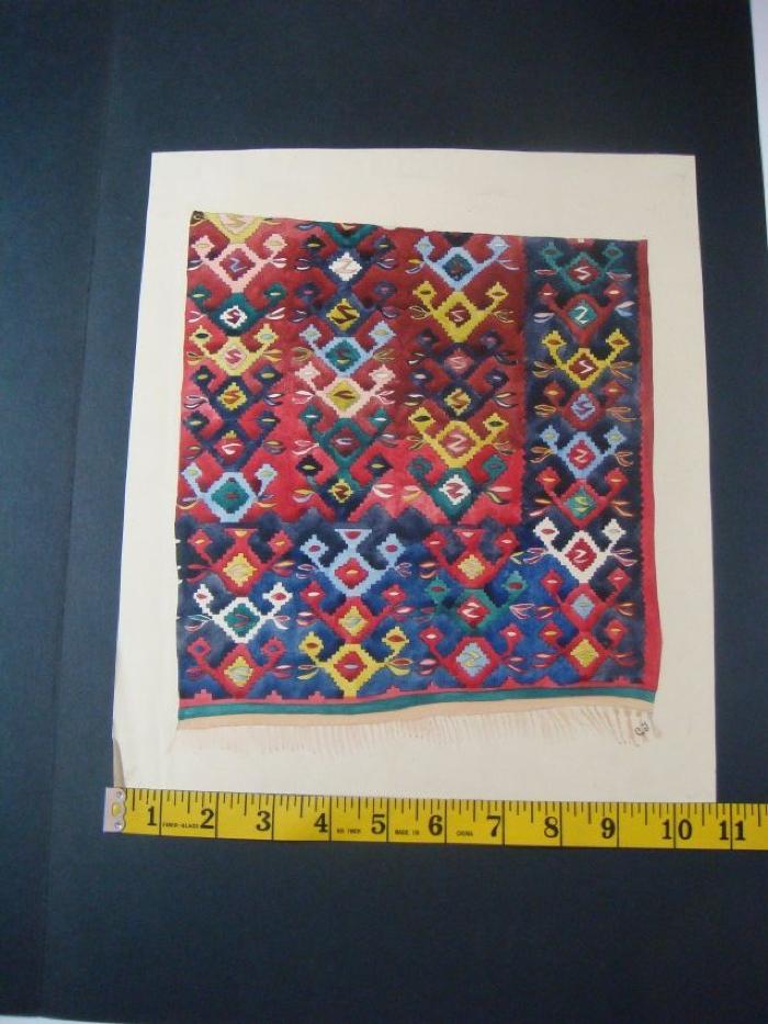 [Bulgarian Rug, 1.4 of rug shown blue and red]